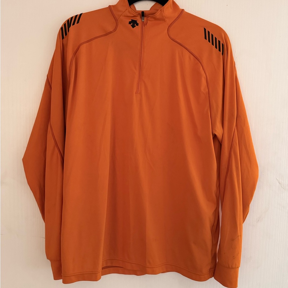 DESCENTE Orange Quarter-Zip Men's Jacket